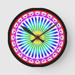 Summer Flower Round Clock