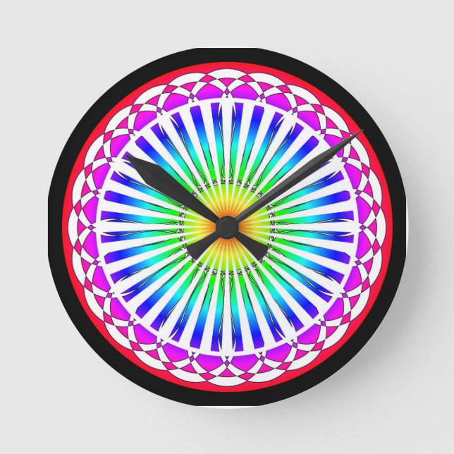 Summer Flower Round Clock (Front)