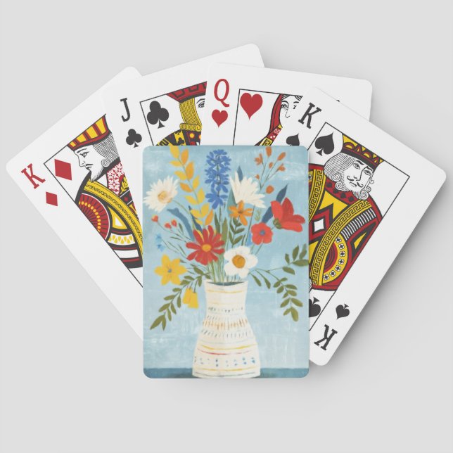 Summer Flower Vase Playing Cards (Back)