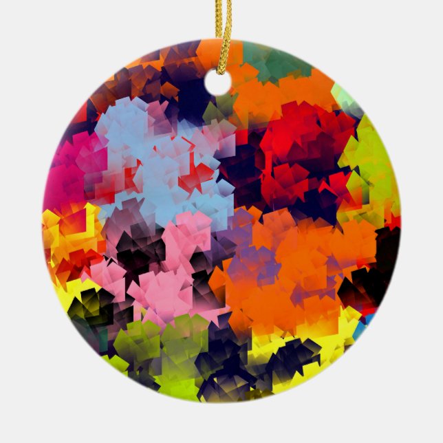 SUMMER FLOWERS CERAMIC ORNAMENT (Front)