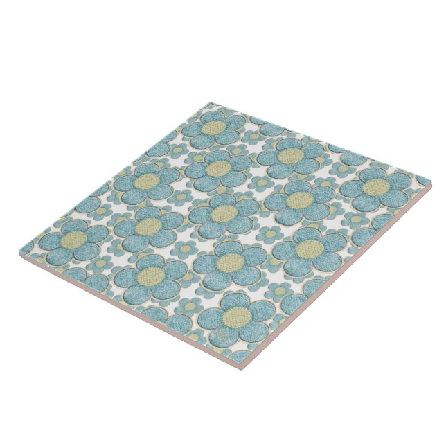 Summer Flowers Ceramic Tile (Side)