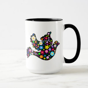 Summer Flowers Dove Mug