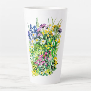 Summer flowers  latte mug