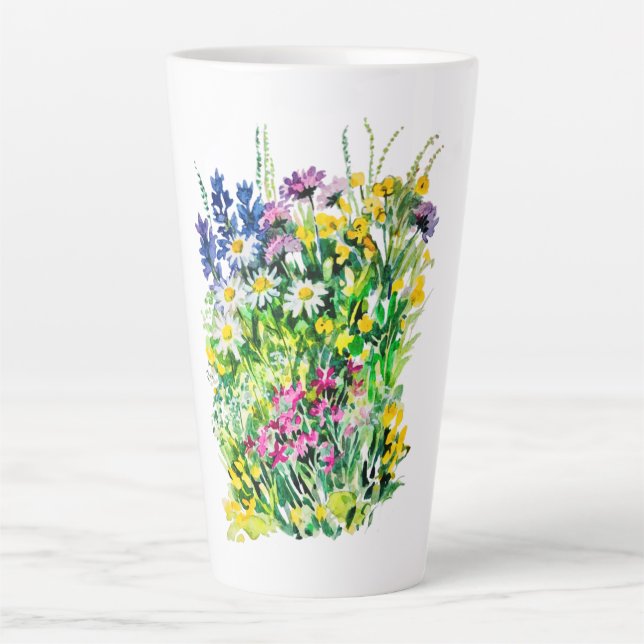 Summer flowers  latte mug (Front)