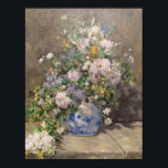 Summer flowers, oil on canvas. A. Renoir vintage Poster<br><div class="desc">Summer flowers, oil on canvas. A. Renoir vintage poster.</div>