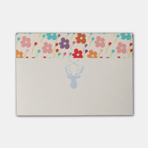 Summer flowers post-it notes