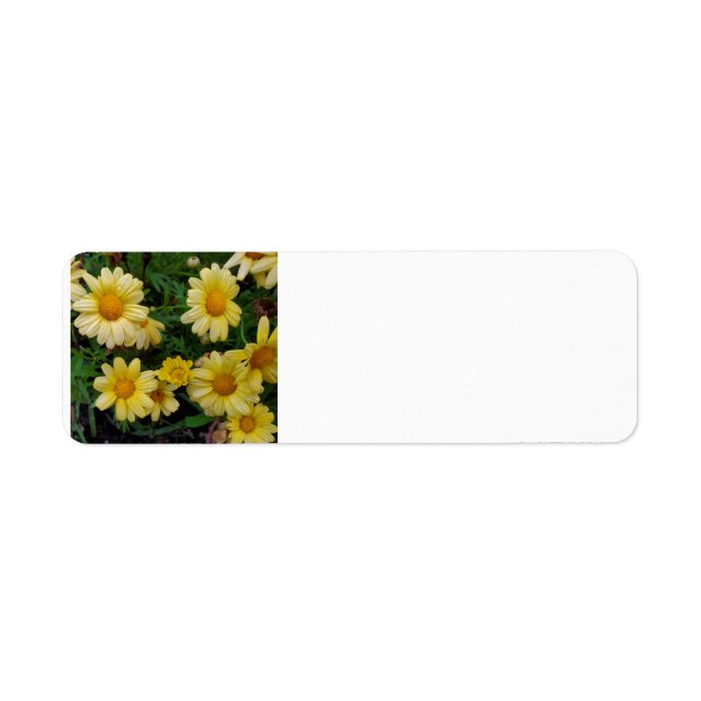 Summer flowers return address label (Front)