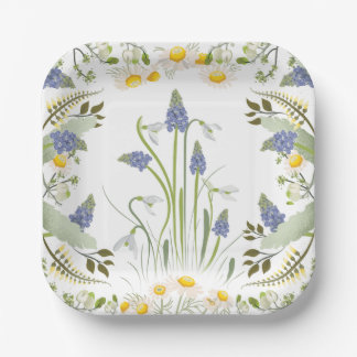 Summer Flowers Square Plates