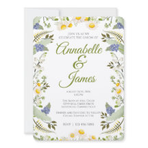 Summer Flowers Wedding Invitation