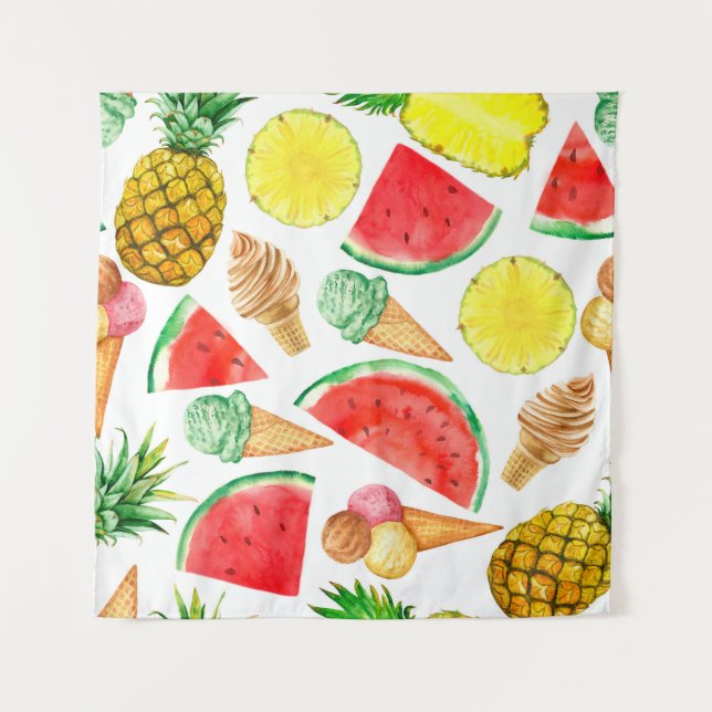 Summer Food: Watermelon Ice-cream Tapestry (Front)