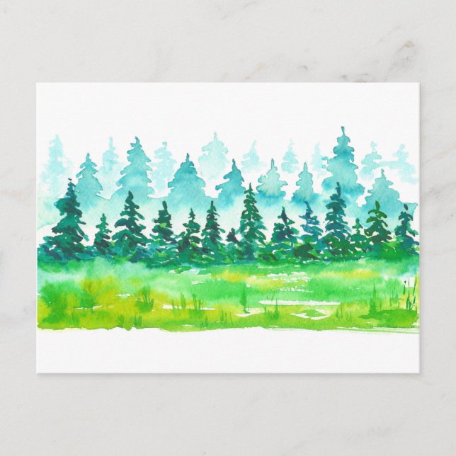 Summer forest landscape. postcard (Front)