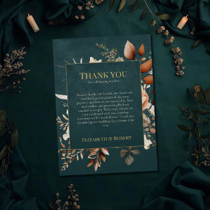 Summer Forest Witch Teal Thank You Card