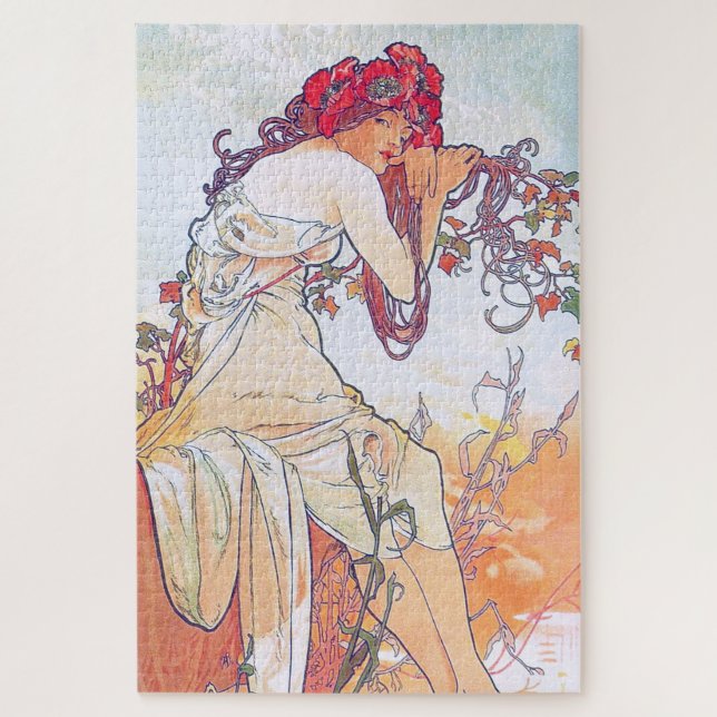 Summer (Four Seasons), Alphonse Mucha Jigsaw Puzzle (Vertical)