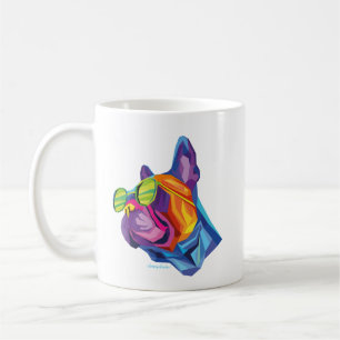 Summer French Bulldog Puppy Colourful Coffee Mug