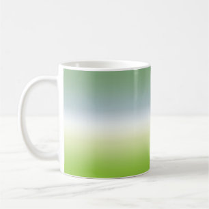 Summer Fresh Gradient Cool Blue Green Ombre Coffee Mug