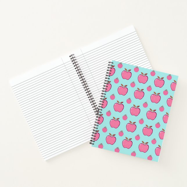 Summer Fresh Spiral Notebook of  Pink Apples (Inside)