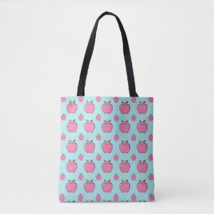 Summer Fresh Tote Bag of Beautiful Pink Apples