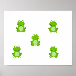 SUMMER Frog Design - Cute Frogs for Kids Poster