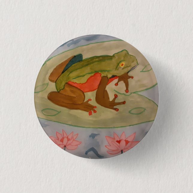 Summer Frog Pond 3 Cm Round Badge (Front)