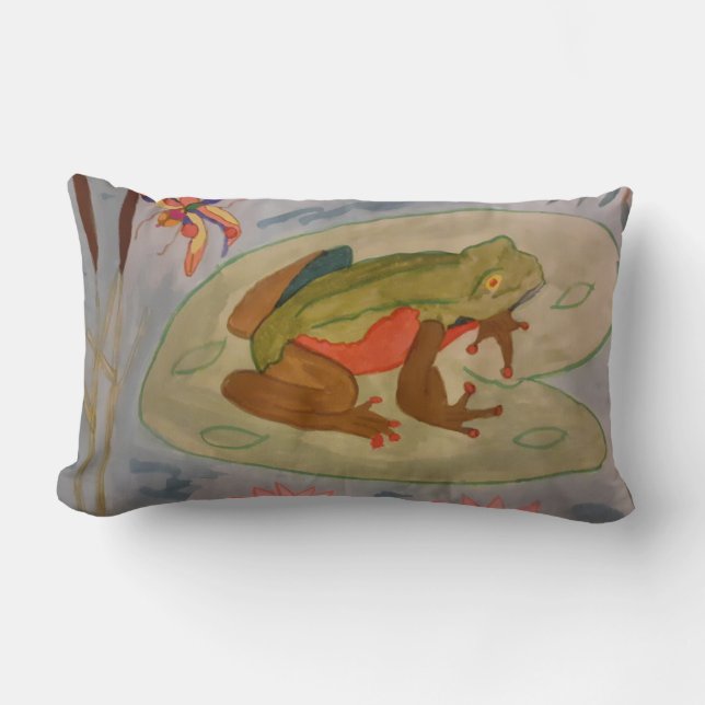 Summer Frog Pond Lumbar Cushion (Front)