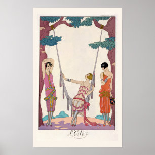 Summer, from 'Gazette du Bon Ton', 1925 Poster