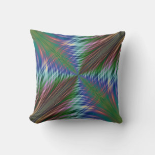 Summer Fronds Fractal Cushion