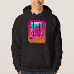 Summer Fruit 90s Vaporwave Aesthetic Red Berry Str Hoodie