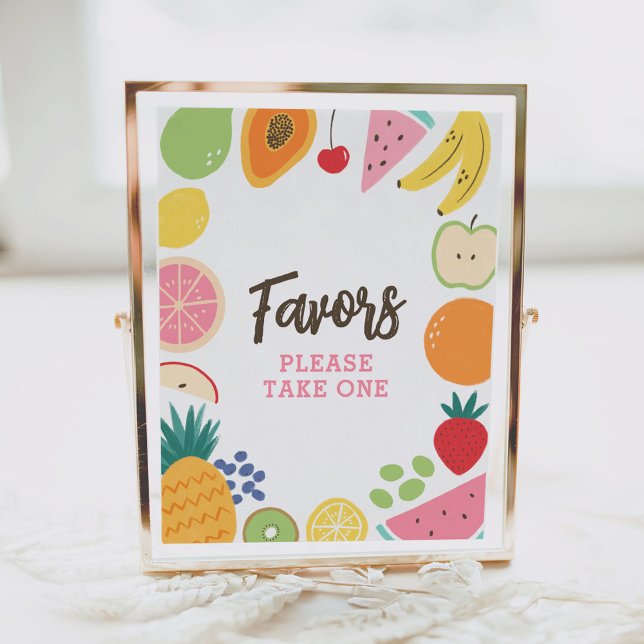 Summer Fruit Birthday Favours Sign (Creator Uploaded)