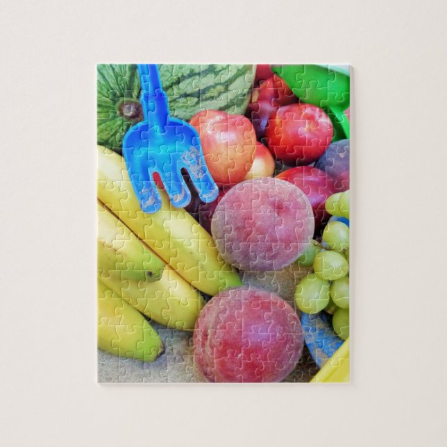 Summer Fruit, Food, Melon, Grapes, Peaches, Banana Jigsaw Puzzle (Vertical)