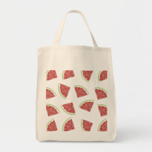 Summer fruit juicy watermelon tote bag
