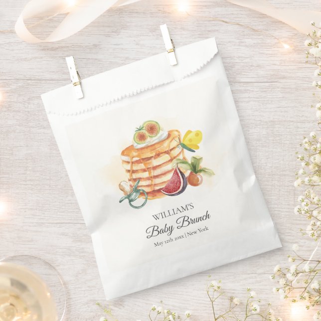 Summer Fruit Pancake Pacifier Brunch Baby Shower  Favour Bag (Clipped)