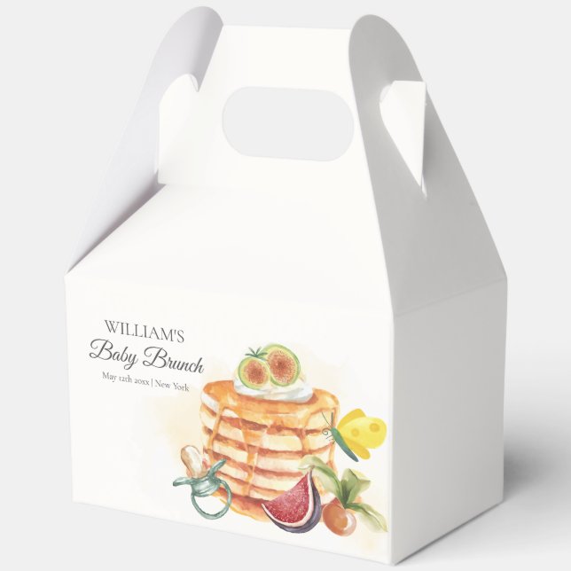 Summer Fruit Pancake Pacifier Brunch Baby Shower  Favour Box (Front)