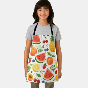 Summer Fruit Pattern Fabric Tropical Watermelon Apron