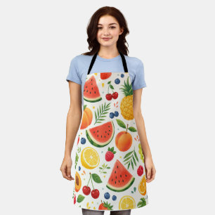 Summer Fruit Pattern Fabric Tropical Watermelon Apron