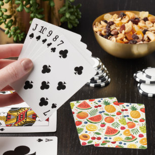 Summer Fruit Pattern Fabric   Tropical Watermelon  Playing Cards