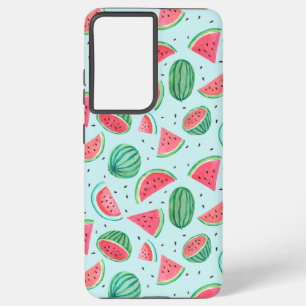 Summer Fruit Pattern   Watermelon   red green Samsung Galaxy Case