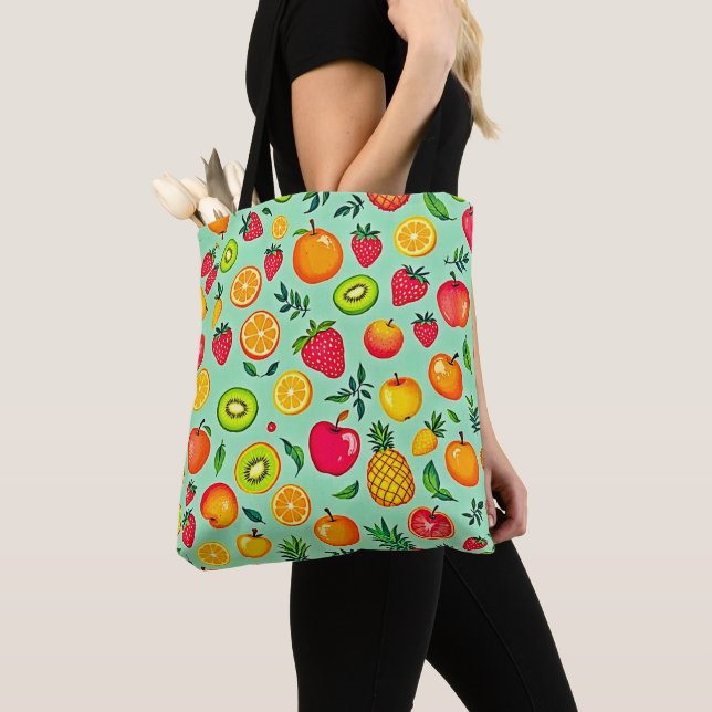 Summer Fruit Seamless Design Tote Bag (Close Up)