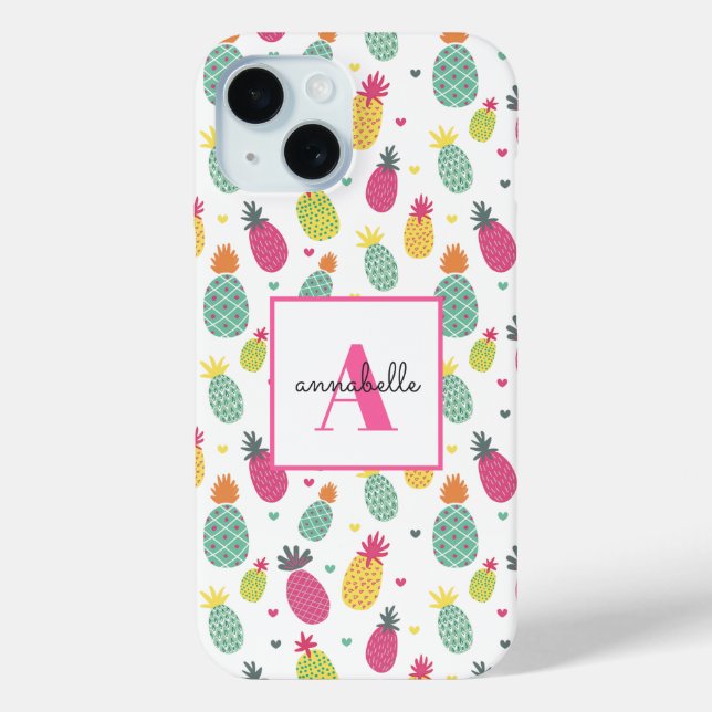 Summer Fruit Tropical Pineapple Case-Mate iPhone Case (Back)