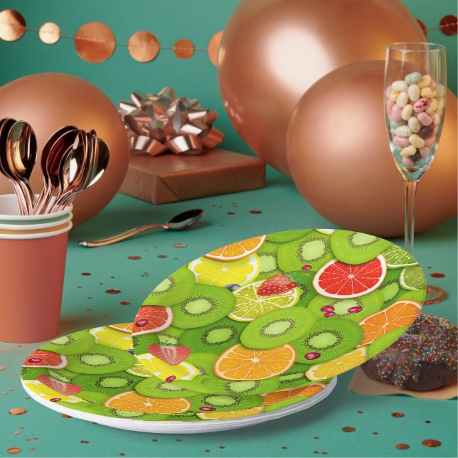 Summer Fruits 2 Paper Plate (Multi)