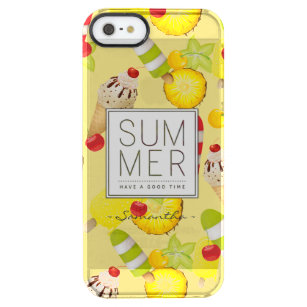 Summer Fruits and Ice-Cream Fun Clear iPhone SE/5/5s Case
