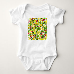 Summer Fruits Juicy Pattern Baby Body Suit Baby Bodysuit