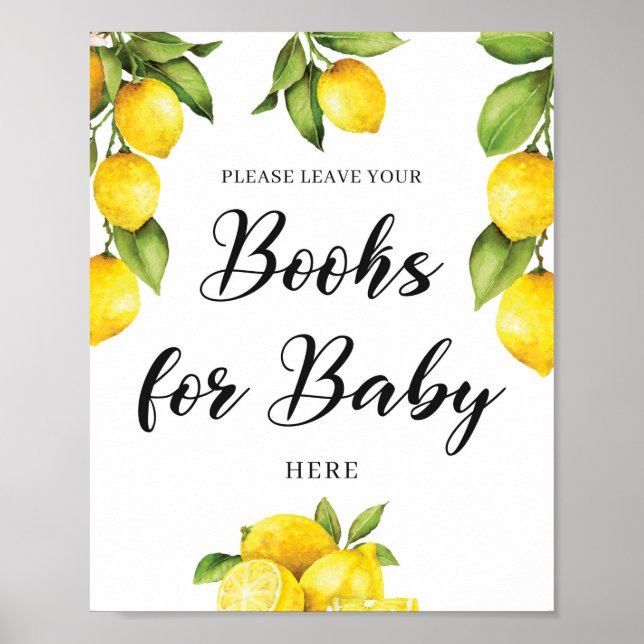 Summer Fruits Lemons Books For Baby Sign (Front)