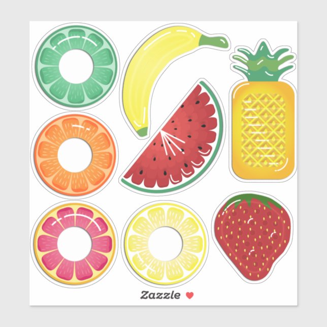 Summer Fruits Pool Floats (Sheet)