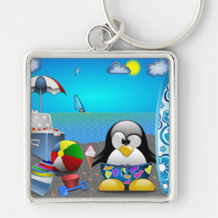 SUMMER FUN AT THE BEACH KEY RING