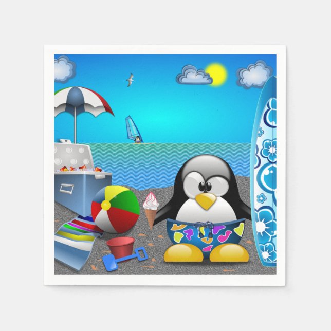 SUMMER FUN AT THE BEACH NAPKIN (Front)