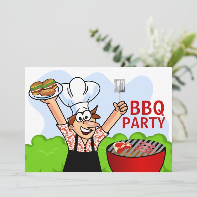 Summer Fun BBQ Party Invitation (Standing Front)