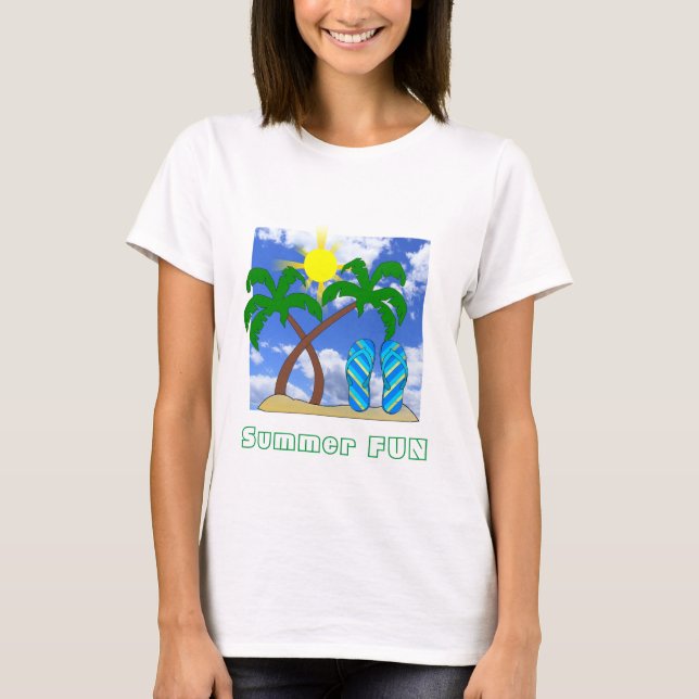 Summer Fun Beach Theme T-Shirt (Front)