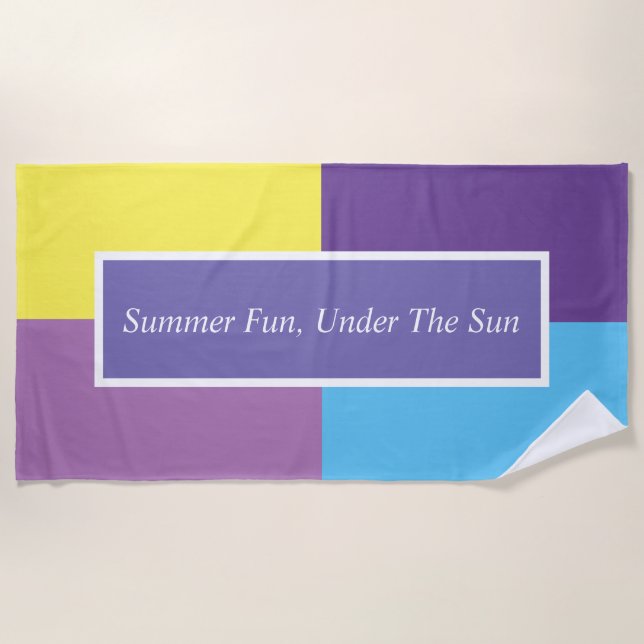 Summer Fun Beach Towel (Front)
