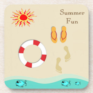 Summer Fun Beverage Coaster