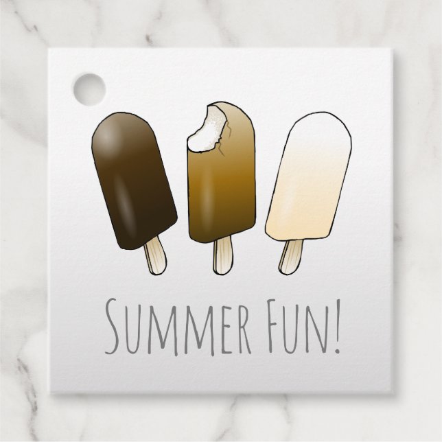 Summer Fun Birthday Favour Tags (Front)